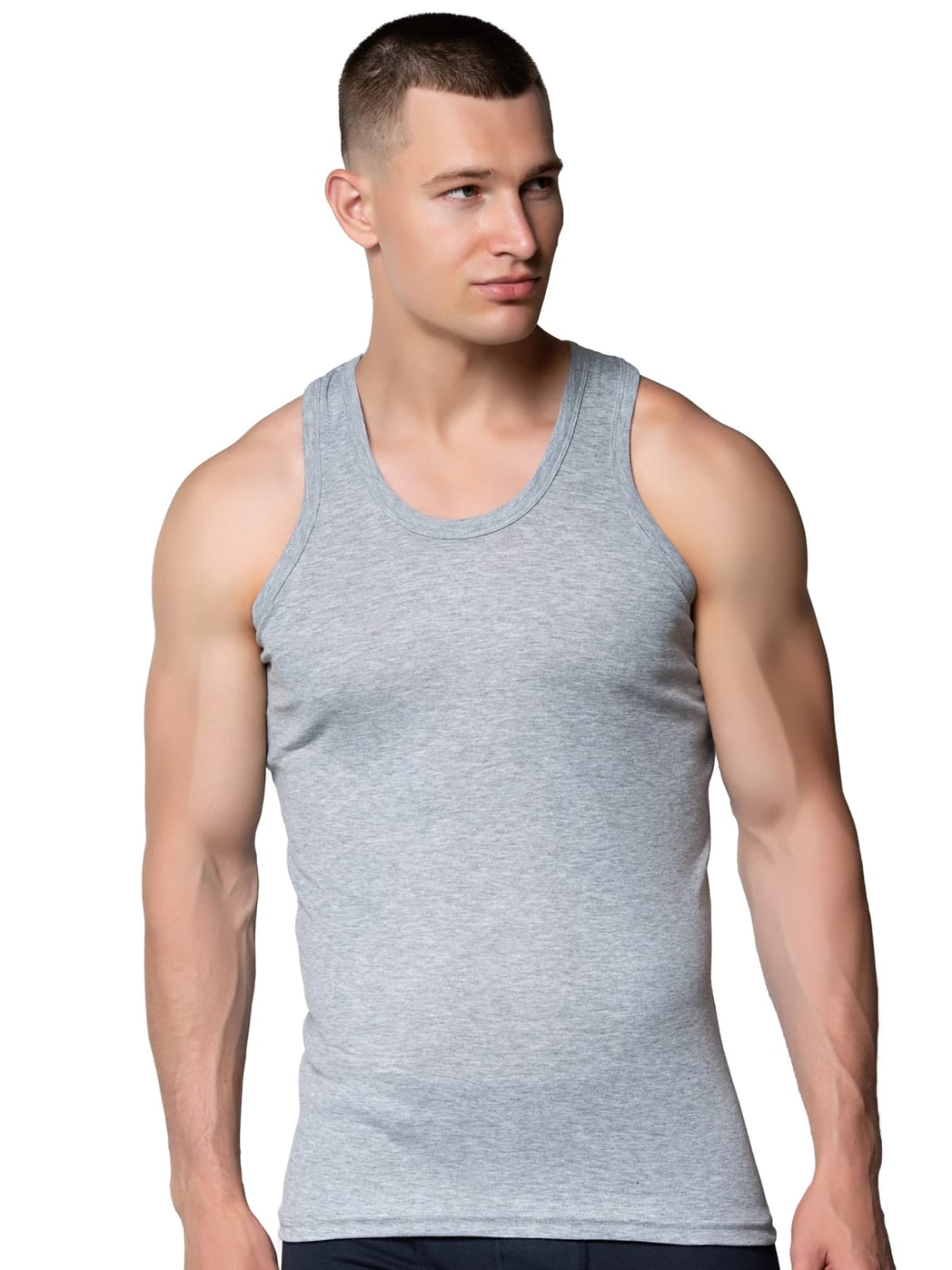 Gümüş 4004 Ribana (likralı) Erkek Askılı Atlet Gri