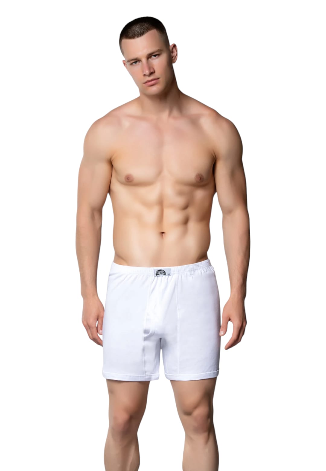 Gümüş 3057 Erkek Ribana (Likralı) Arjantin (Paçalı) Külot Beyaz 6 lı Paket