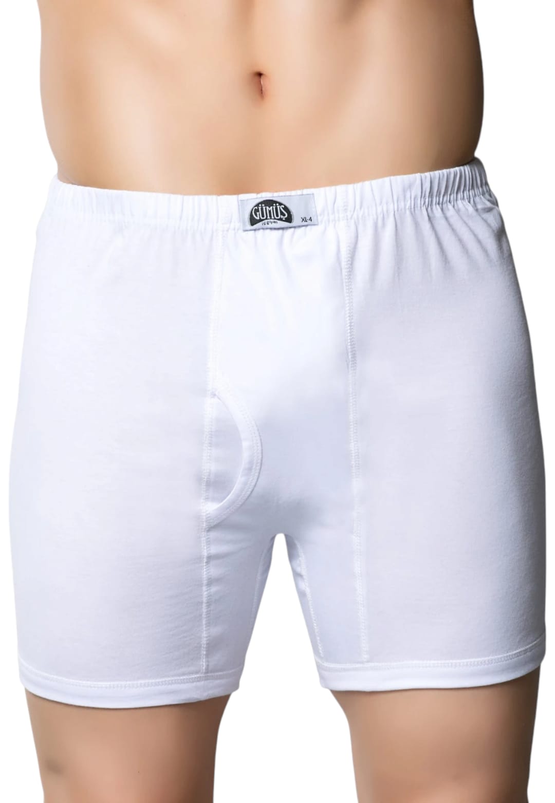 Gümüş 3007 Erkek Penye Arjantin (Paçalı) Külot Beyaz