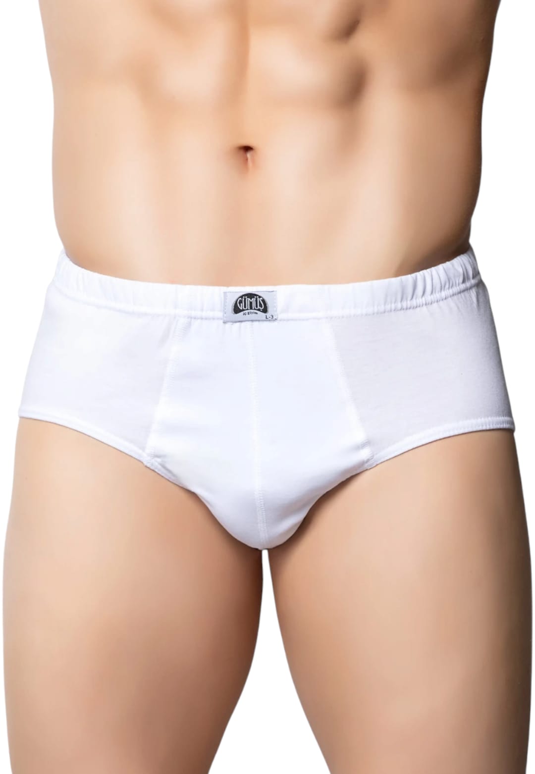 Gümüş 3006 Erkek Penye Kom Slip Külot Beyaz