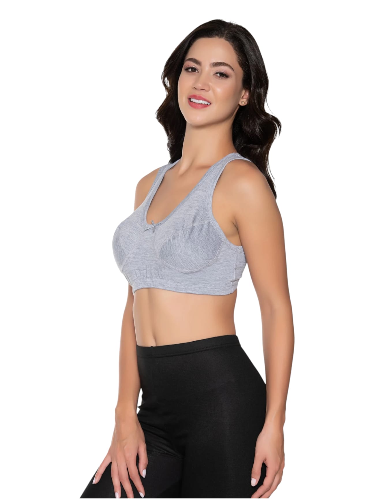 Gümüş 3049 Kadın Penye Yarım Atlet Body Sütyen Gri 12 li Paket