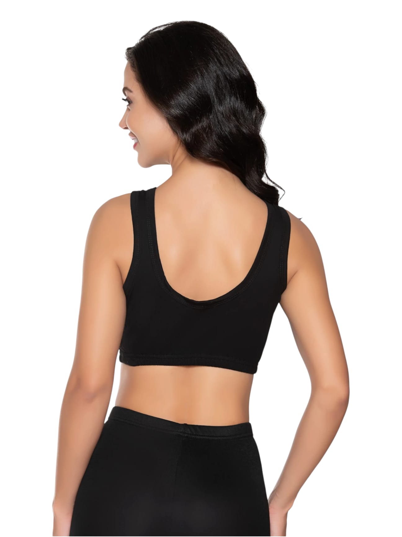 Gümüş 3049 Kadın Penye Yarım Atlet Body Sütyen Siyah