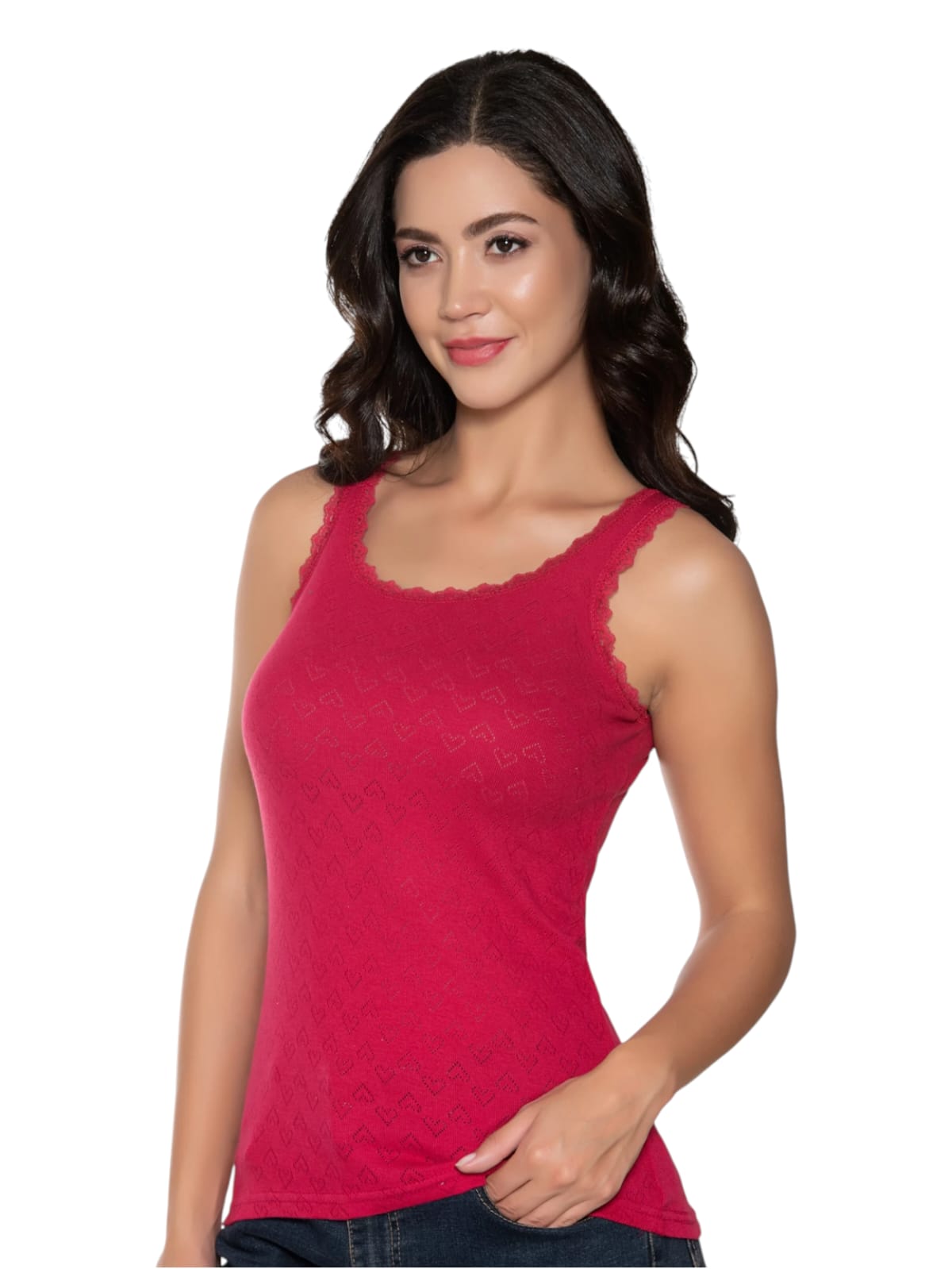 Gümüş 3081 Kadın Jakarlı Geniş Askı Atlet Bordo 6 lı Paket