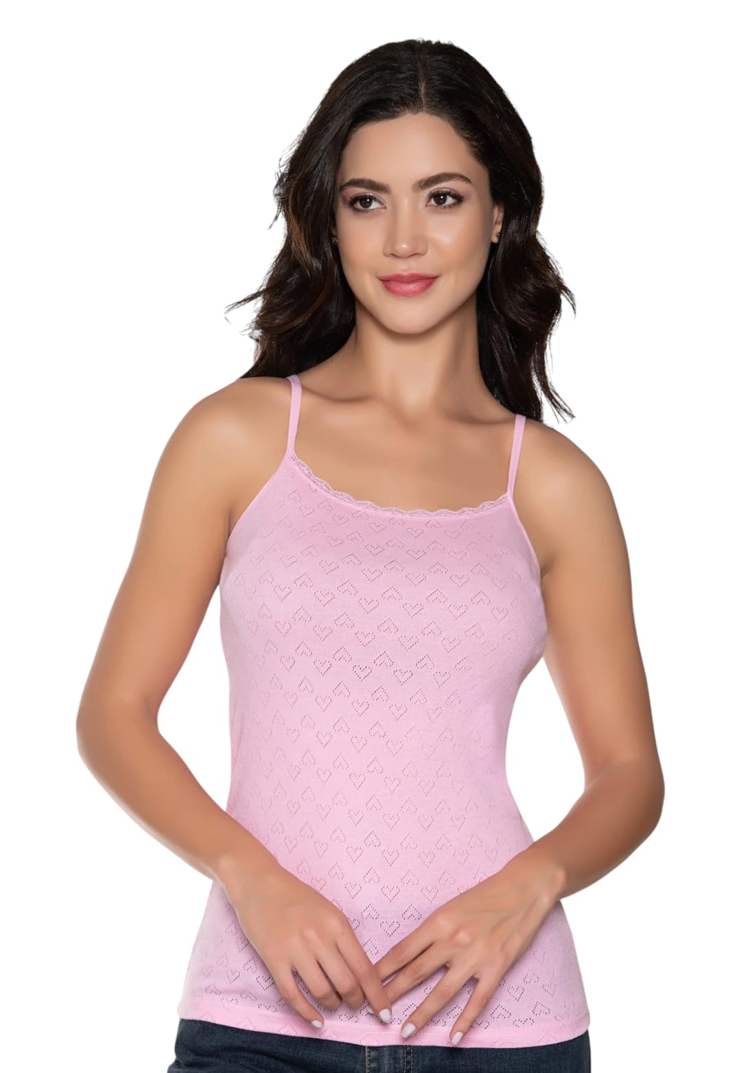 Gümüş 3080 Kadın Jakarlı İp Askı Atlet Pembe 6 lı Paket