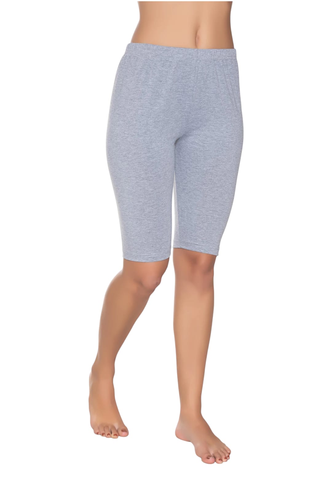 Gümüş 4032 Kadın Likralı Kısa Tayt Gri