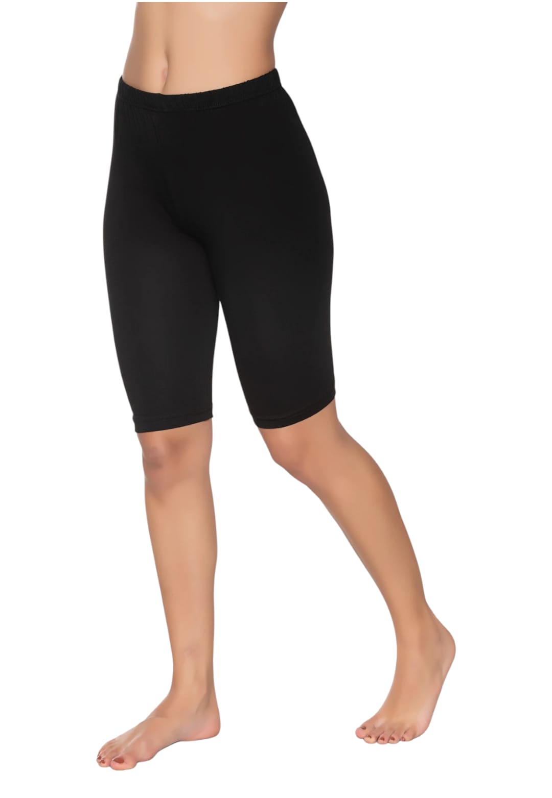 Gümüş 4032 Kadın Likralı Kısa Tayt Siyah 6 lı Paket