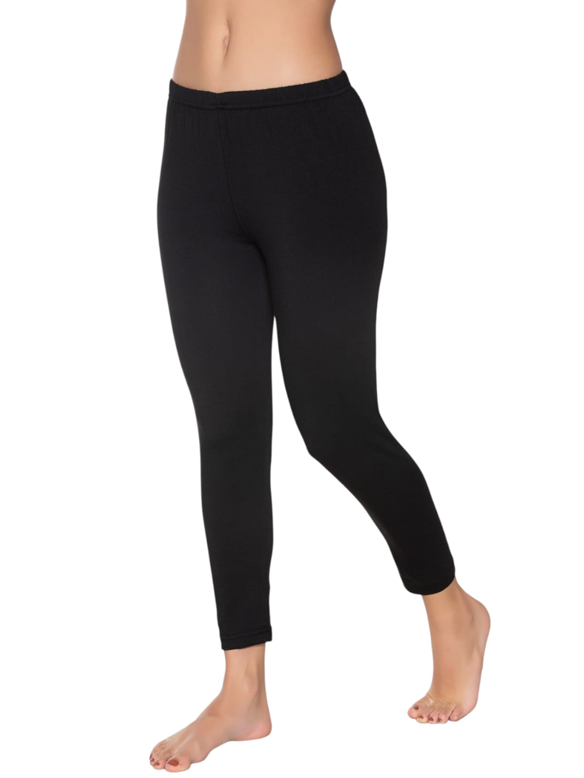 Gümüş 3103 Kadın Likralı Düz Uzun Tayt Siyah