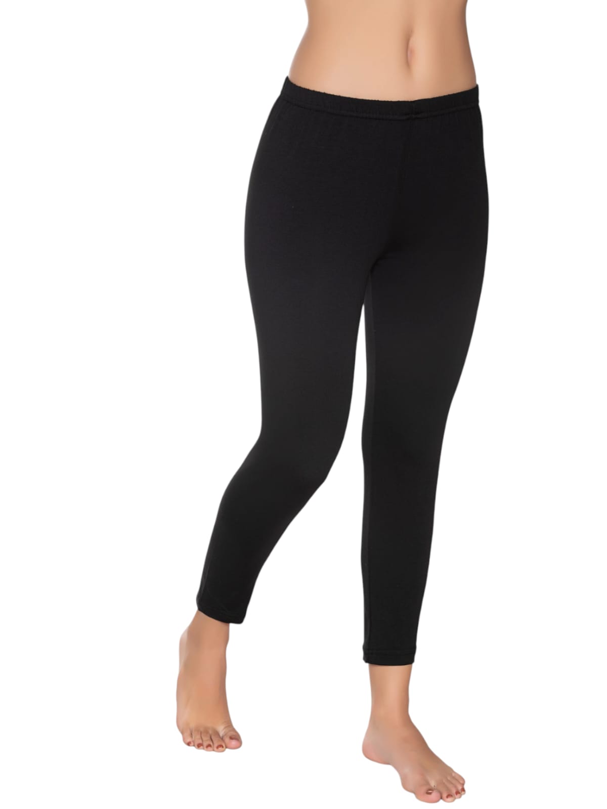 Gümüş 3103 Kadın Likralı Düz Uzun Tayt Siyah 12 li Paket