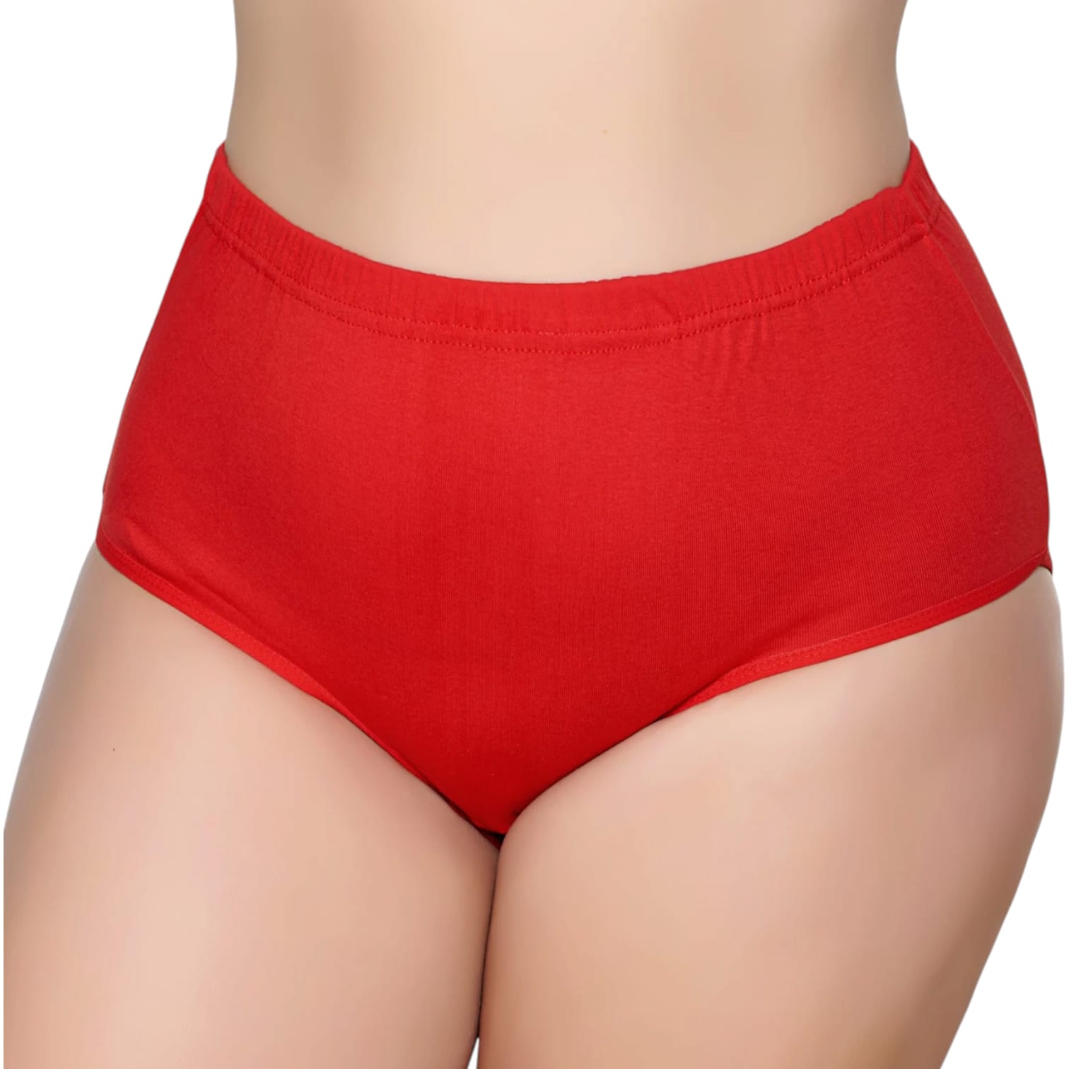 Gümüş 3041 Kadın Yüksek Bel Ribana Bato Külot Kırmızı 6 lı Paket