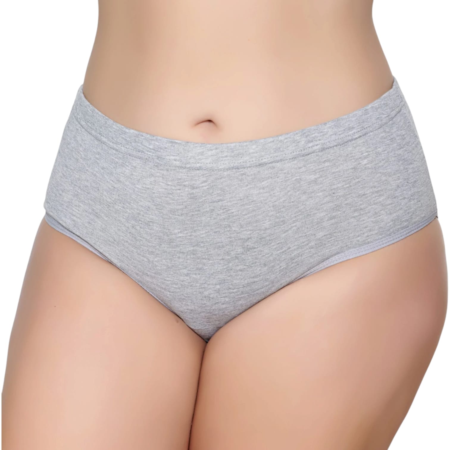 Gümüş 3041 Kadın Yüksek Bel Ribana Bato Külot Gri 12 li Paket