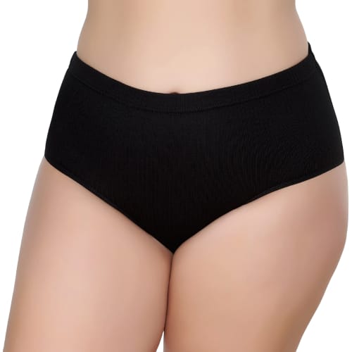 Gümüş 3092 Kadın Yüksek Bel  Çizgili ( Fitilli ) Bato Külot Siyah 6 lı Paket