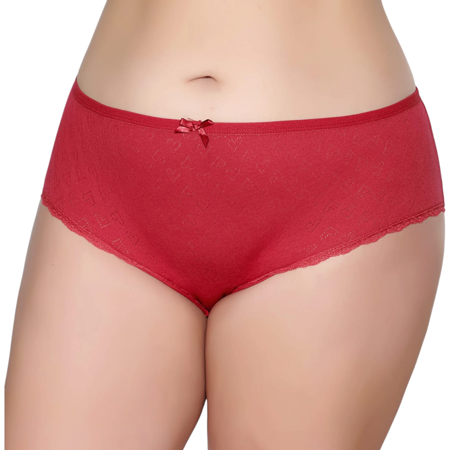 Gümüş 3079 Kadın Jakarlı Yüksel Bel Bato Külot Bordo 6 lı Paket