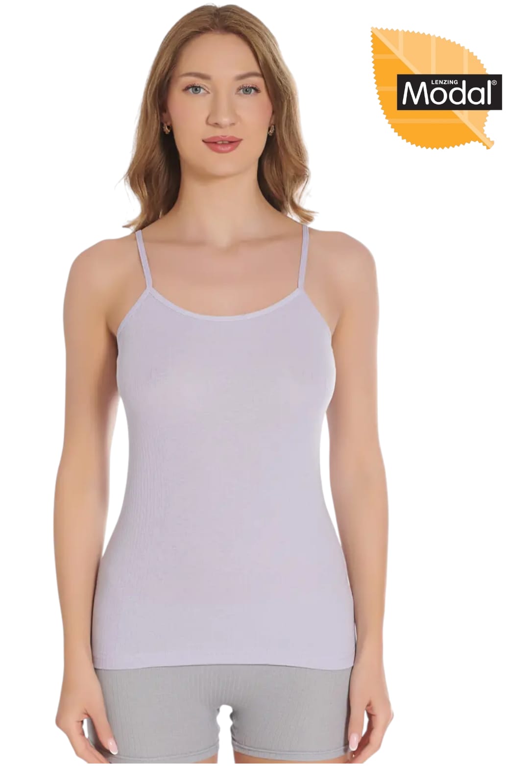 Gümüş 7012 Kadın Modal Elastan İp Askı Atlet Karışık (2) 6 lı Paket