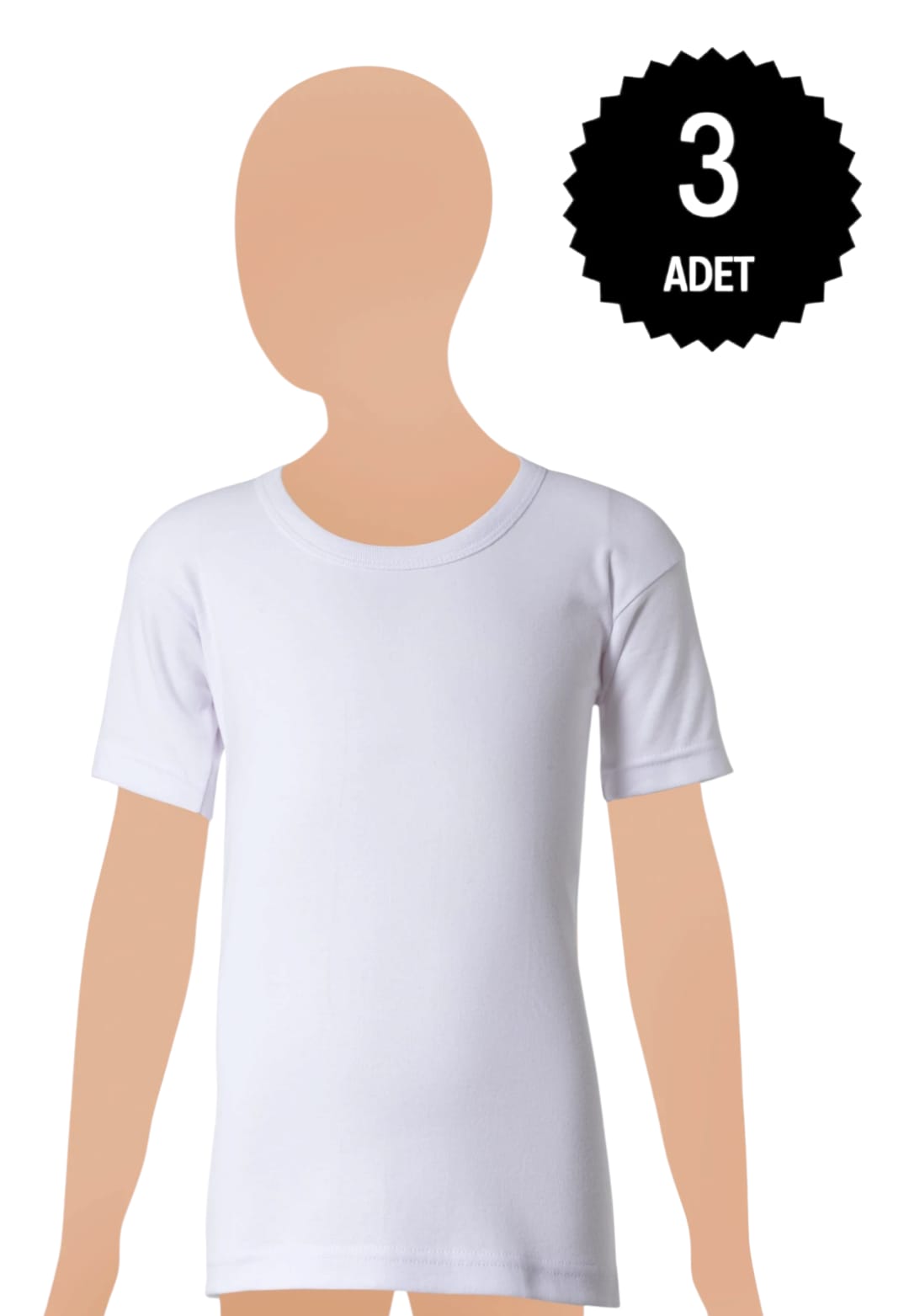 Gümüş 3024 Erkek Çocuk Ribana Fanila 3 lü Paket