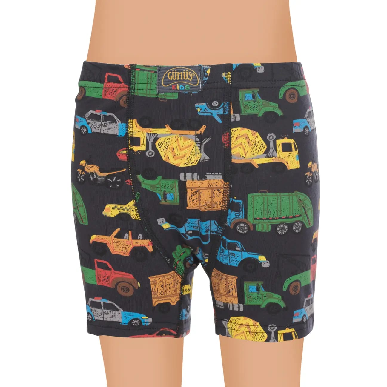 Gümüş 3089 Erkek Çocuk Likralı Empirme Boxer Karışık 6 lı Paket