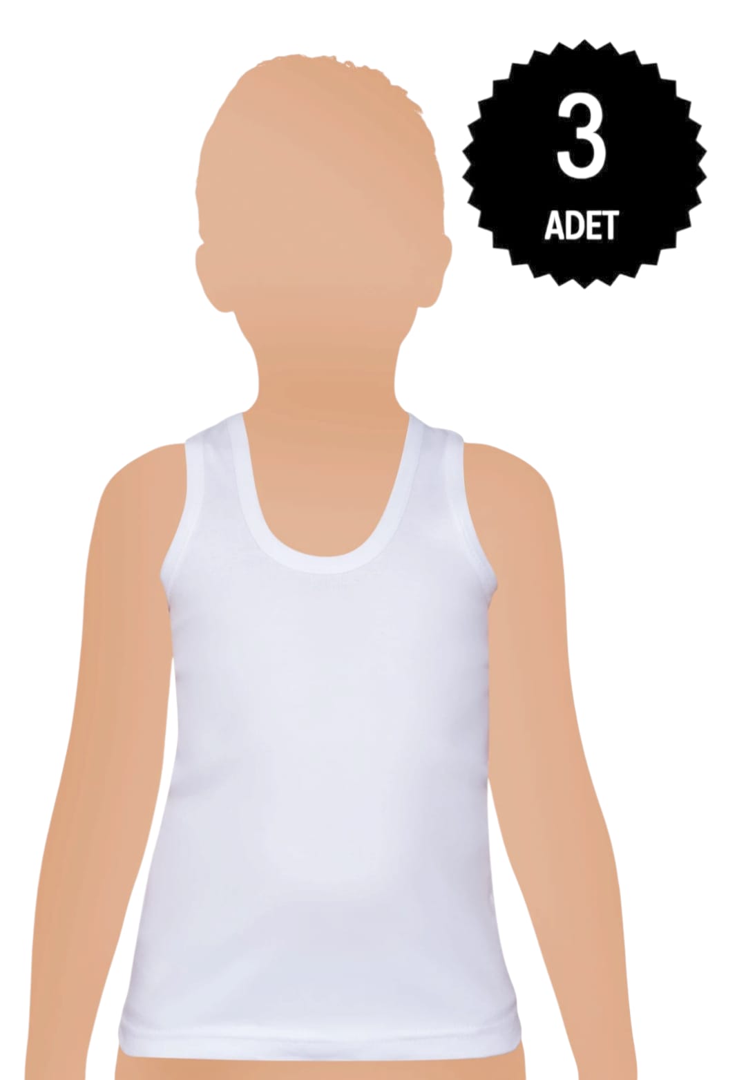 Gümüş 3023 Erkek Çocuk Ribana Atlet 3 lü Paket