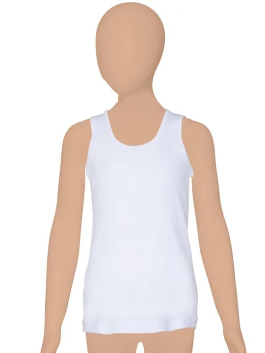 Gümüş 3063 Kız Çocuk Ribana Geniş Askılı Düz Biye Atlet