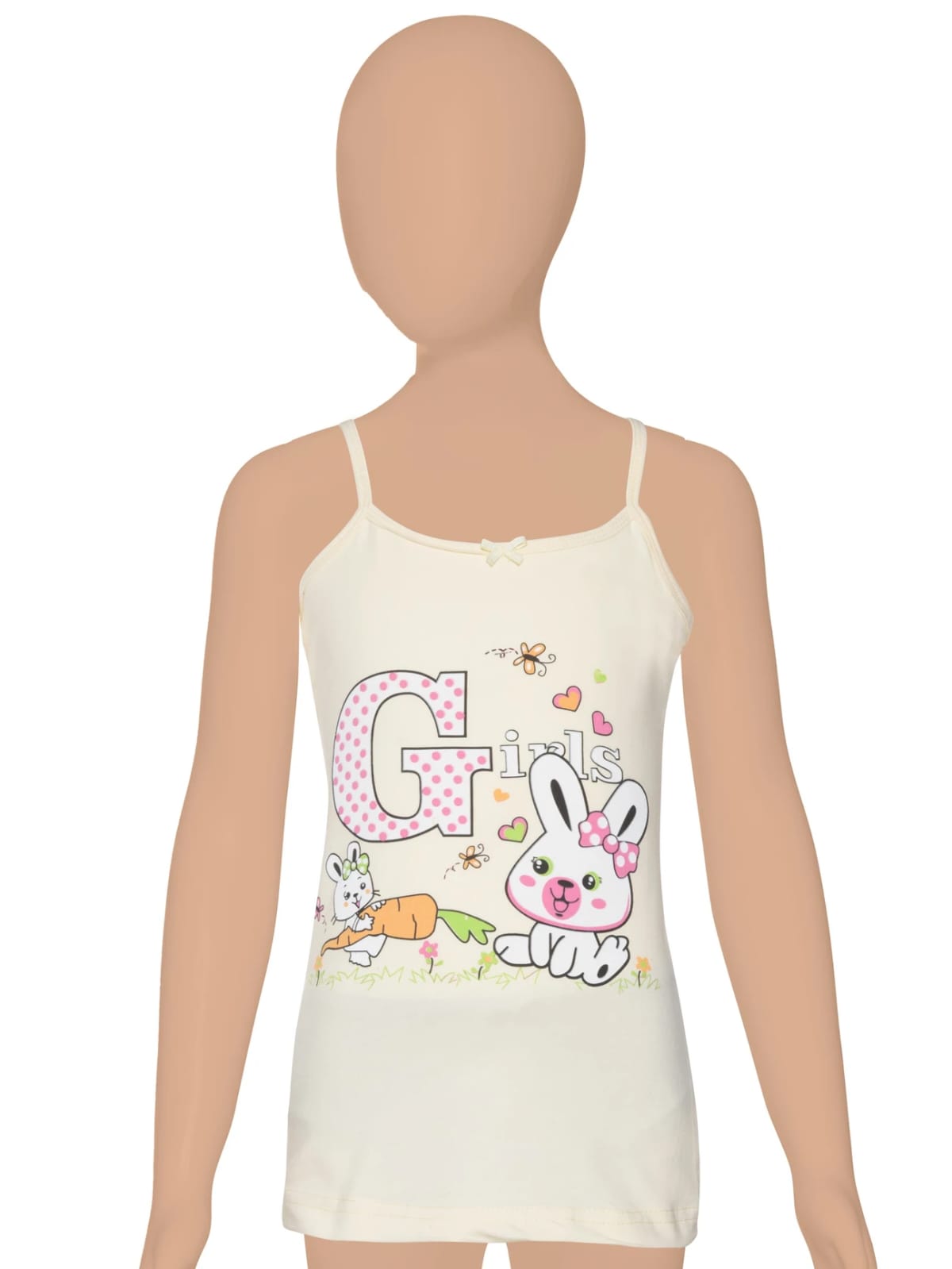 Gümüş 3100 Kız Çocuk Likralı Baskılı Atlet Karışık 3 lü Paket