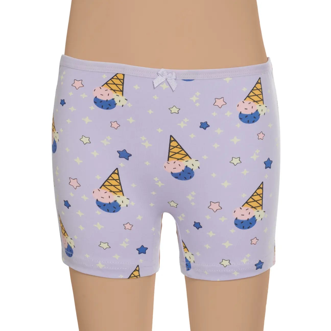 Gümüş 3072 Kız Çocuk Likralı Empirme Boxer Karışık 3 lü Paket