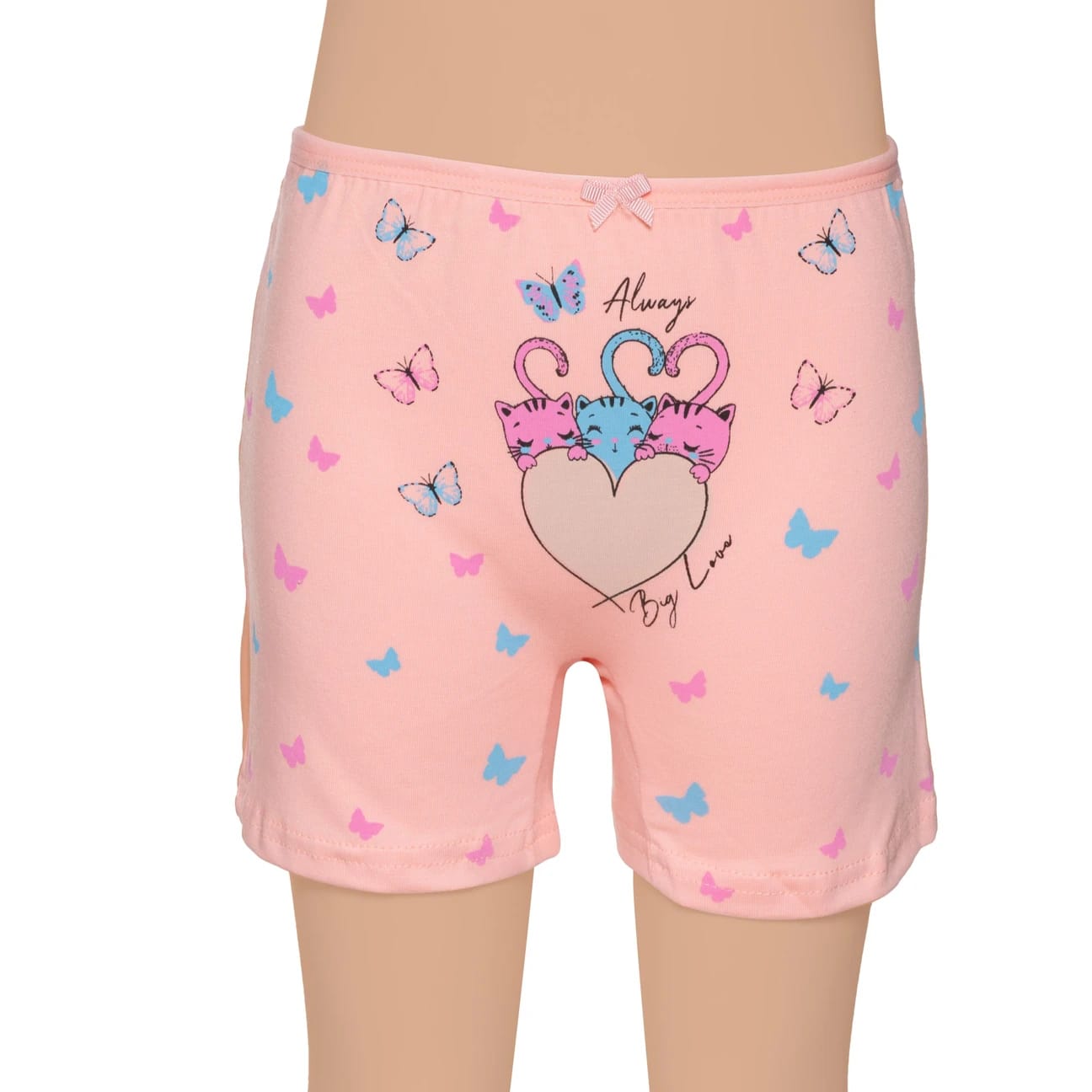 Gümüş 3069 Kız Çocuk Likralı Baskılı Boxer Karışık 6 lı Paket