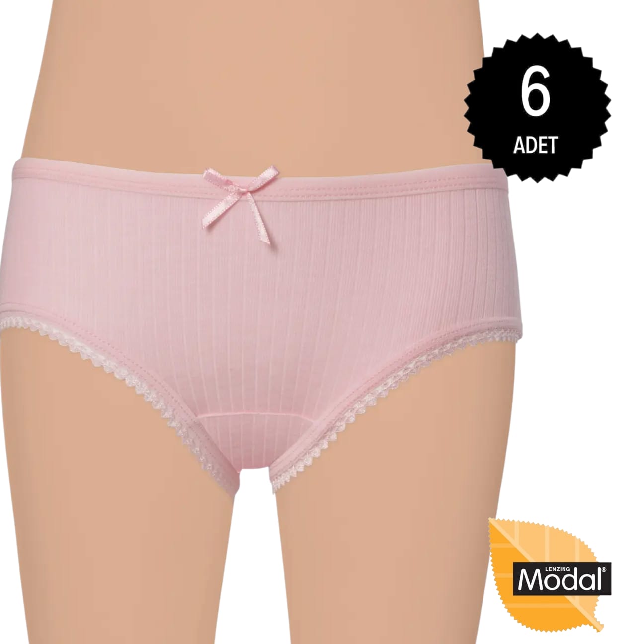 7017 Kız Çocuk Modal Elastan Slip Külot Karışık 3 lü Paket