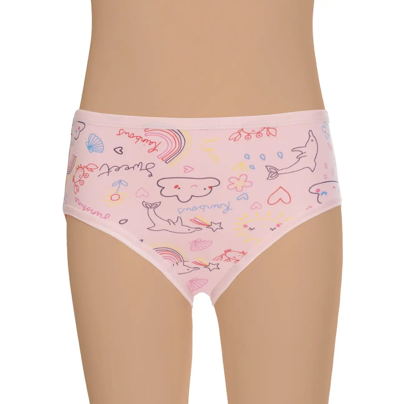 Gümüş 3071 Kız Çocuk Likralı Empirme Slip Külot Karışık 3 lü Paket