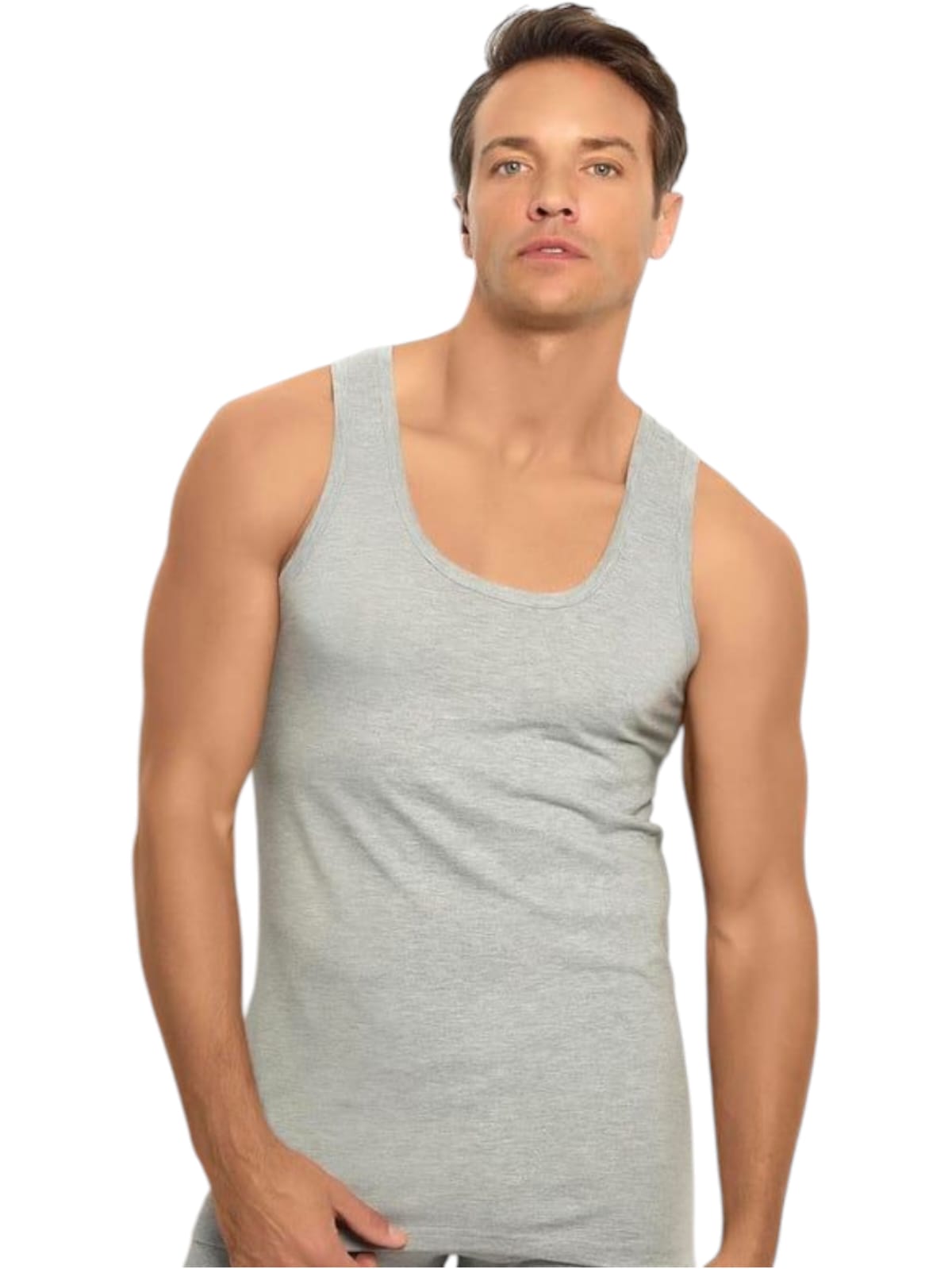 Doğan Yıldız 1112 Penye Erkek Askılı Atlet Gri 3 lü Paket