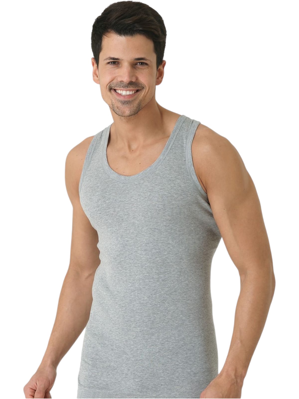 Doğan Yıldız 1310 Lüks Ribana (Likralı) Erkek Askılı Atlet Gri