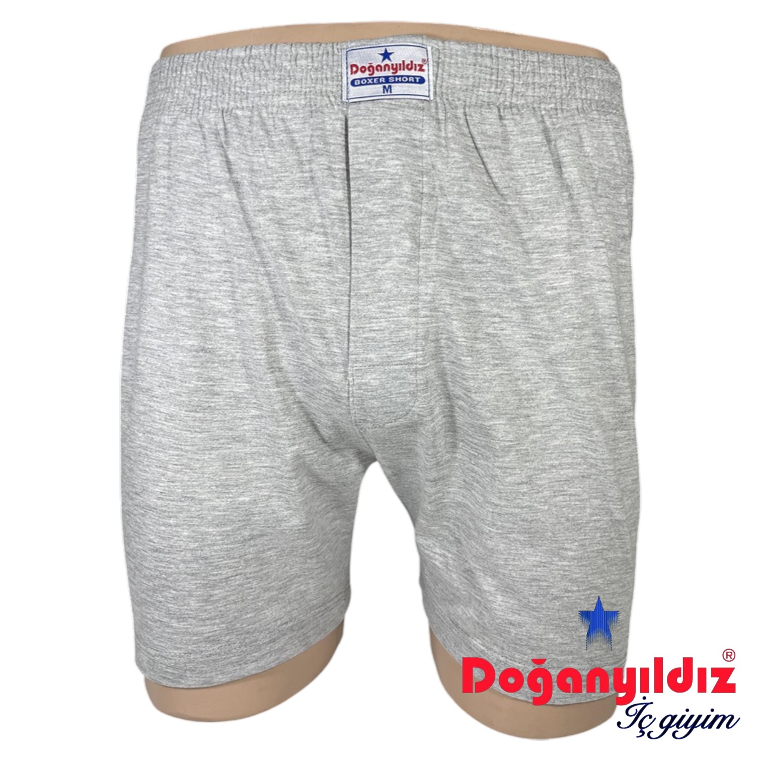 Doğan Yıldız 2210 Penye Boxer Külot Gri 3 lü Paket