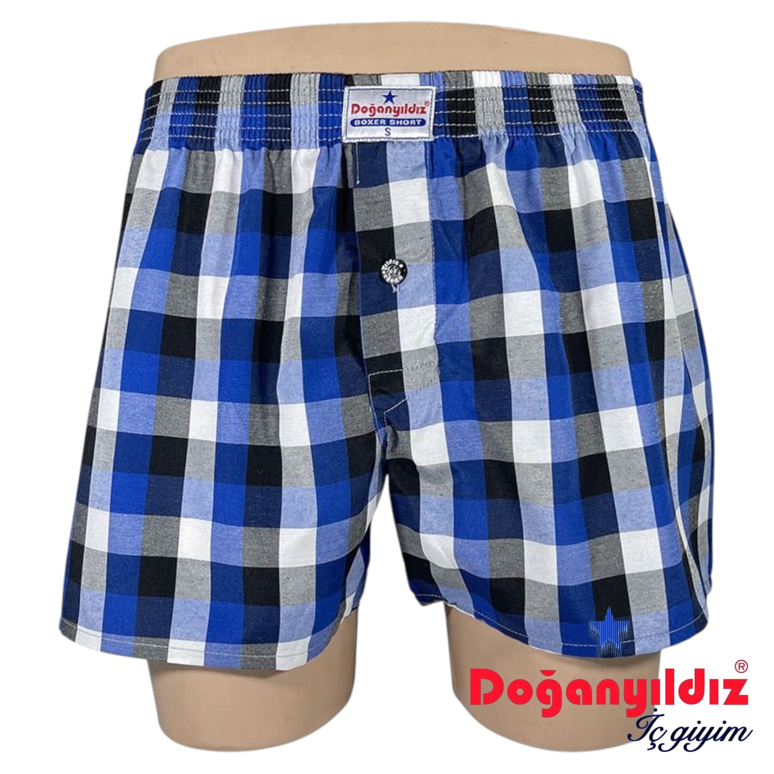 Doğan Yıldız 2250 Yazlık Poplin Boxer Karışık Renk 12 li Paket