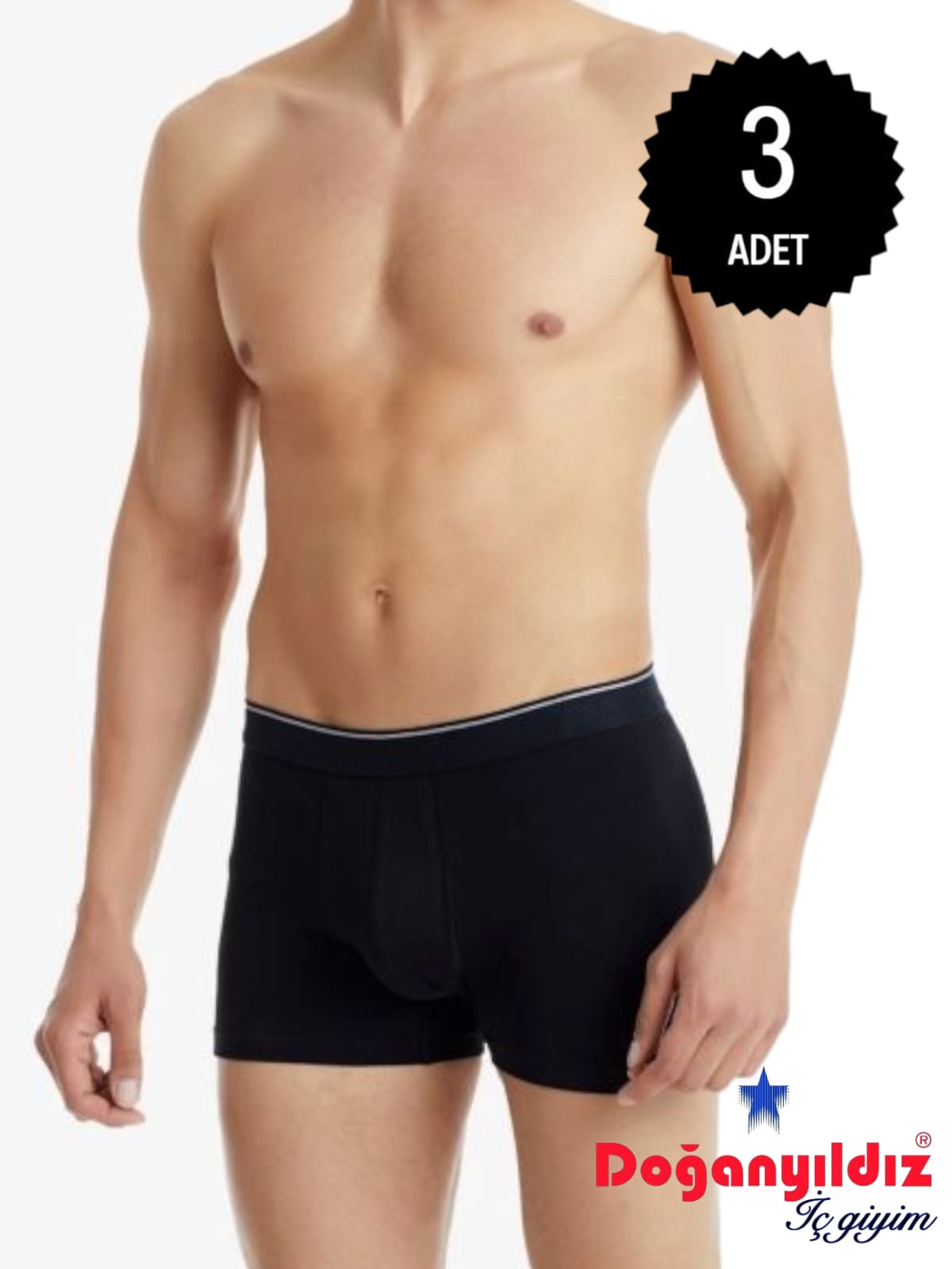Doğan Yıldız 2910 Modal Likralı Vücudu Saran Boxer 3 lü Paket
