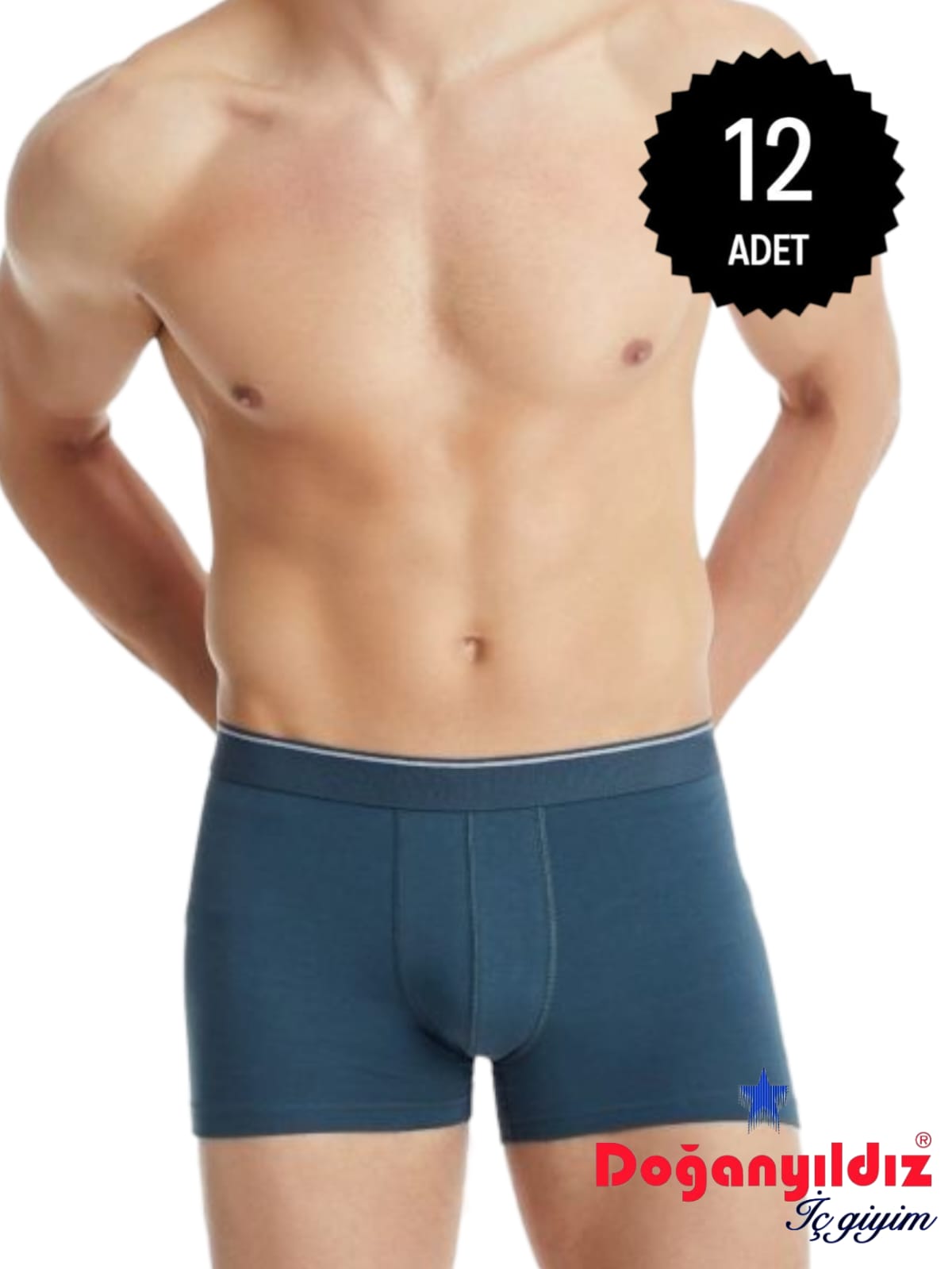 Doğan Yıldız 2910 Modal Likralı Vücudu Saran Boxer 12 li Paket