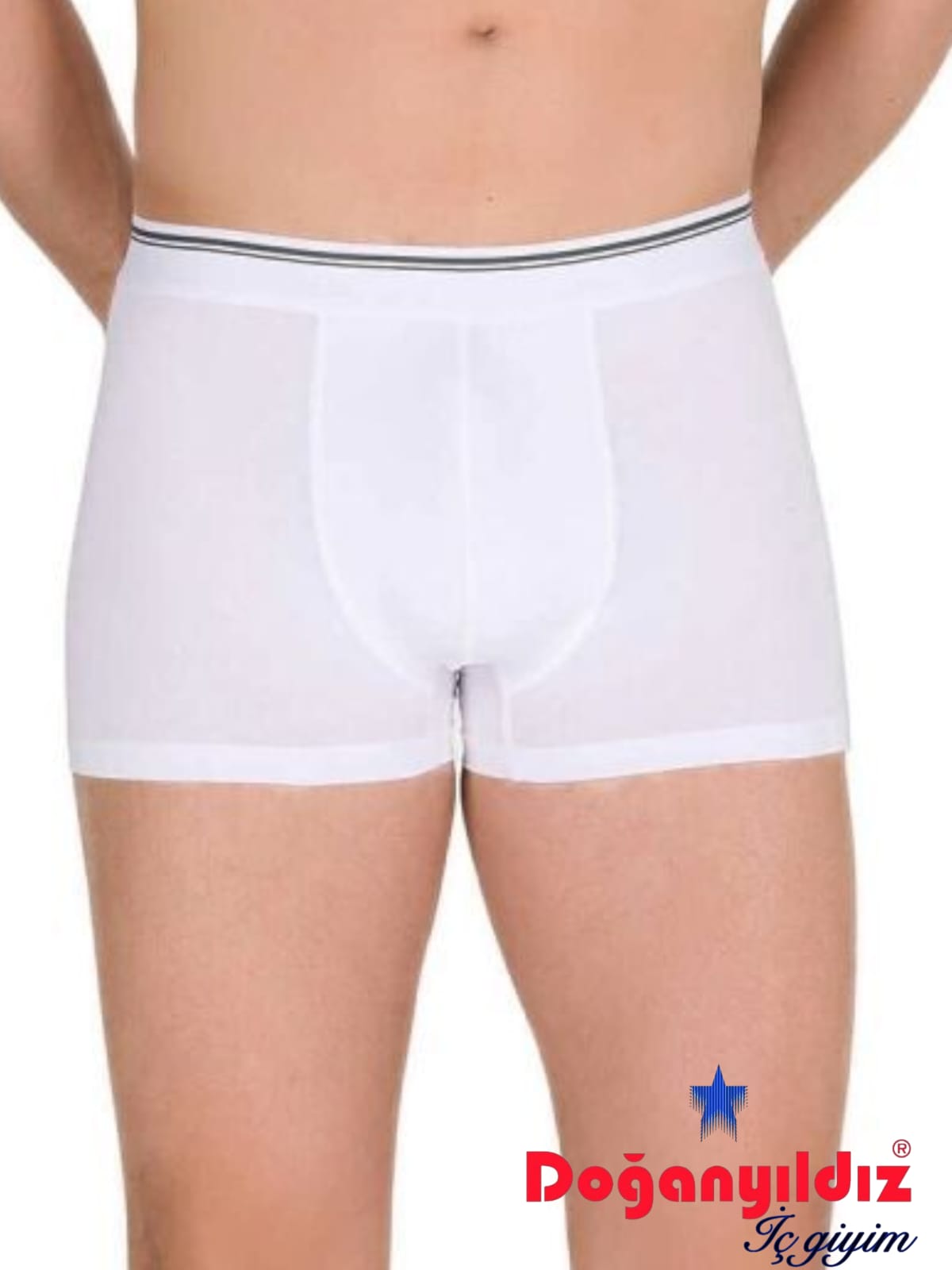 Doğan Yıldız 2810 Likralı Vücudu Saran Boxer Beyaz