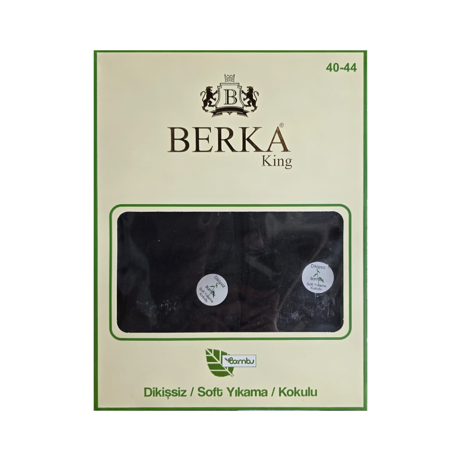 Berka Erkek Bambu Patik Çorap Siyah 12'li Paket 40-44