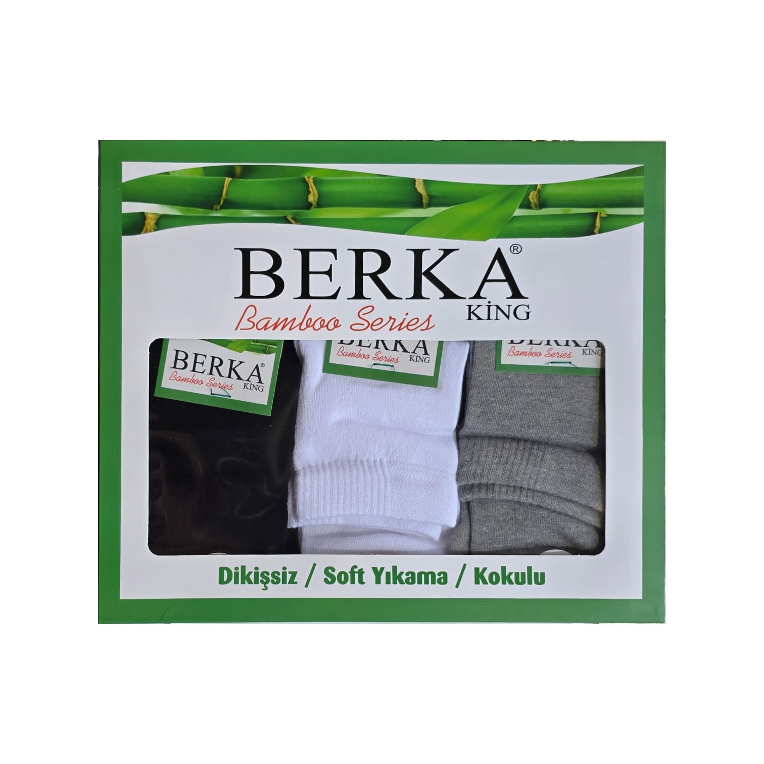 Berka Erkek Bambu Kısa Konç Çorap Karışık 12'li Paket 40-44