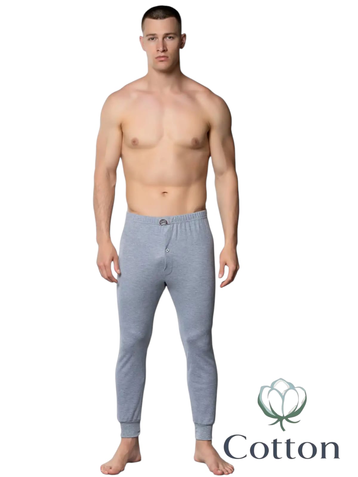 Gümüş İç Giyim 4017 Erkek İnterlok Pijama Alt Gri 3 lü Paket