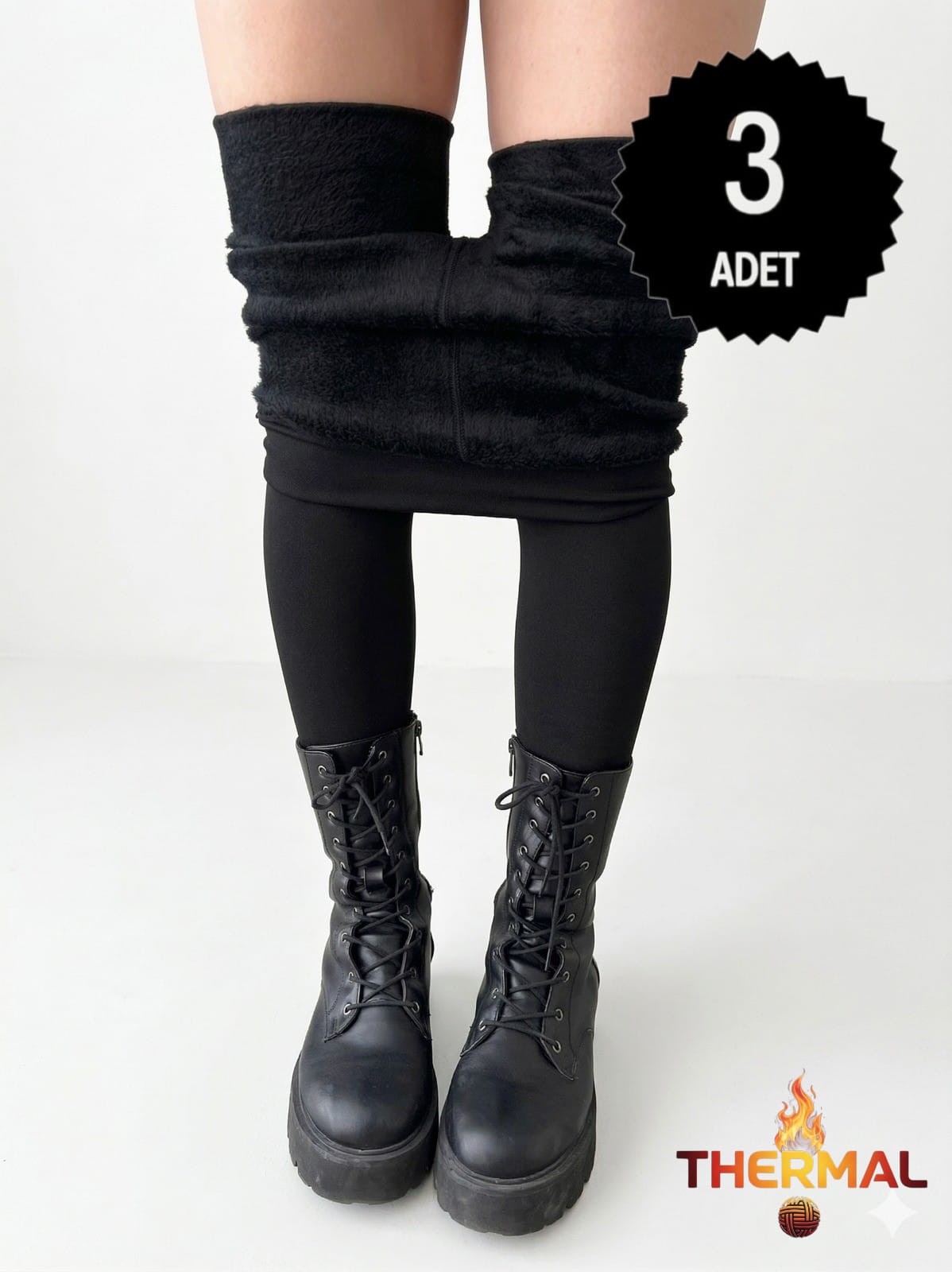 Best Umt Kadın İçi Peluşlu Toparlayıcı Termal Tayt 3'lü Paket