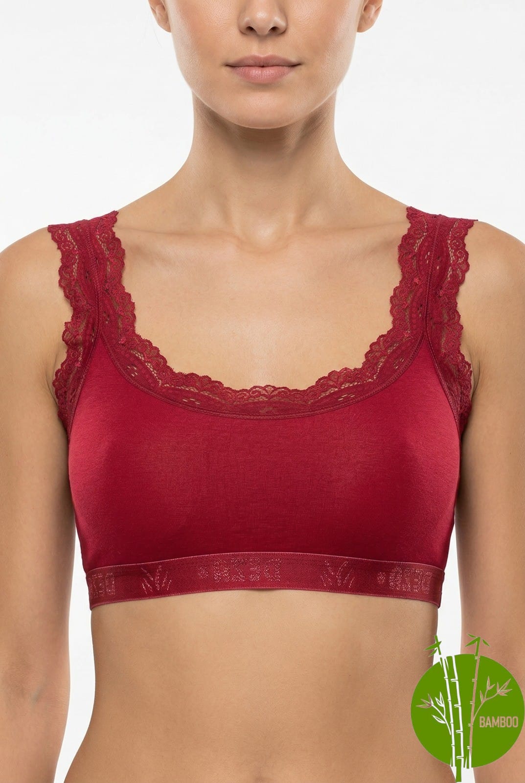 Dondeza Kadın Dantel Askılı Pedli Bambu Büstiyer