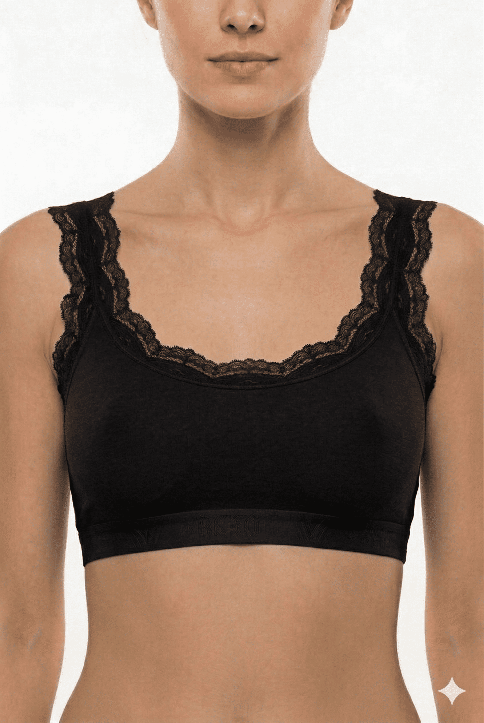 Dondeza Kadın Dantel Askılı Pedli Bambu Büstiyer 12'li Paket