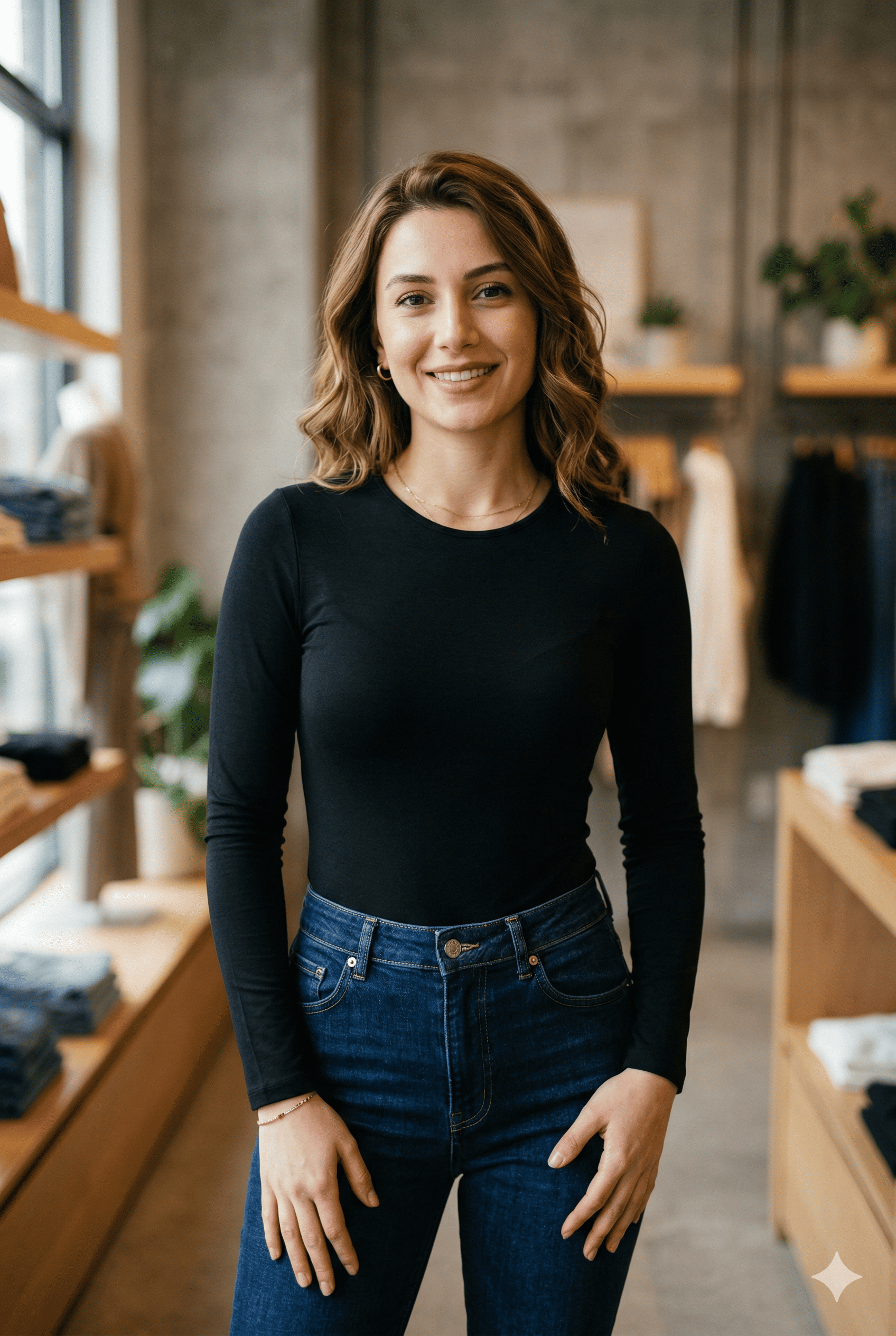 Ece Kadın Sıfır Yaka Uzun Kol Viskon Badi