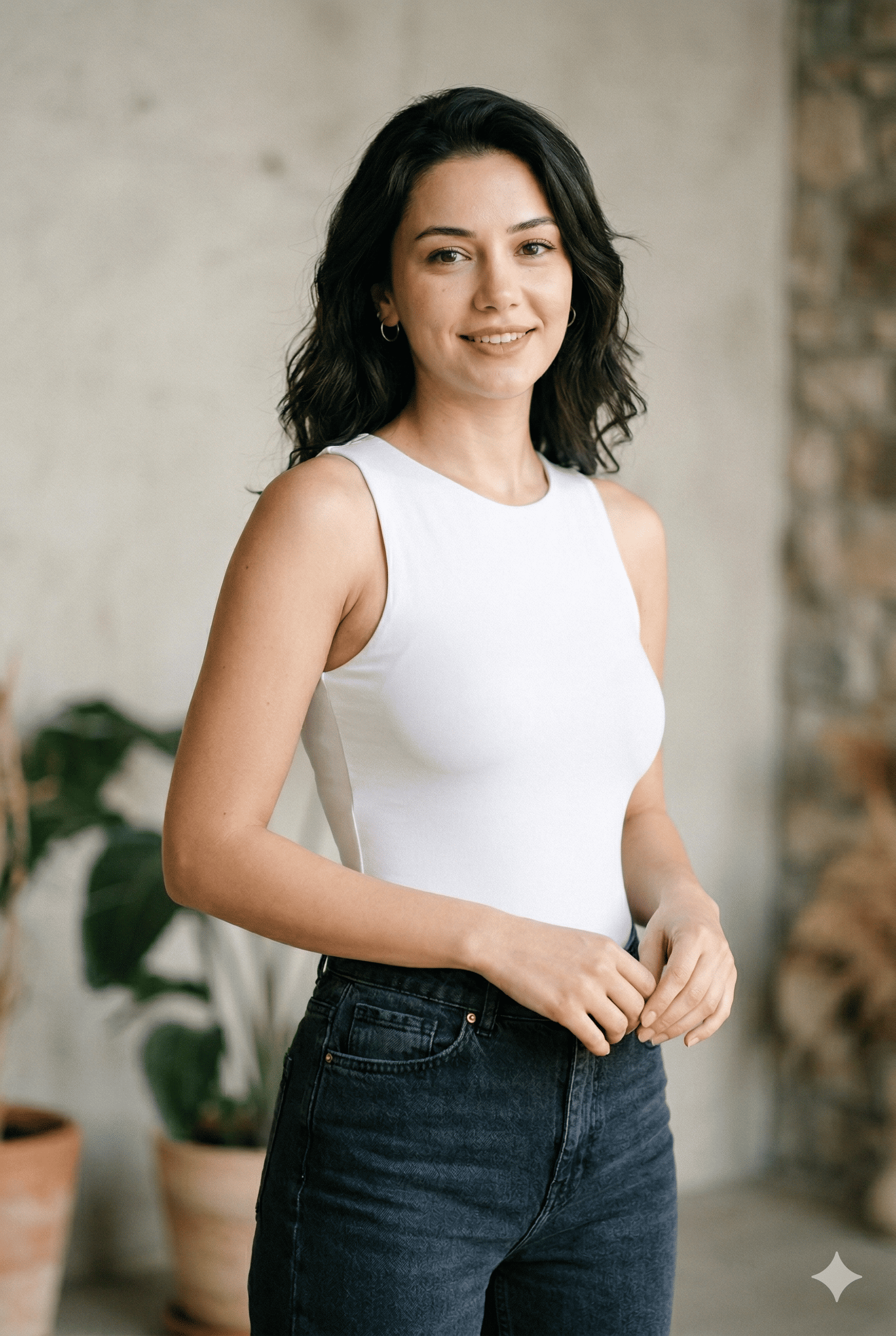 Ece Kadın Sıfır Yaka Sıfır Kol Viskon Badi