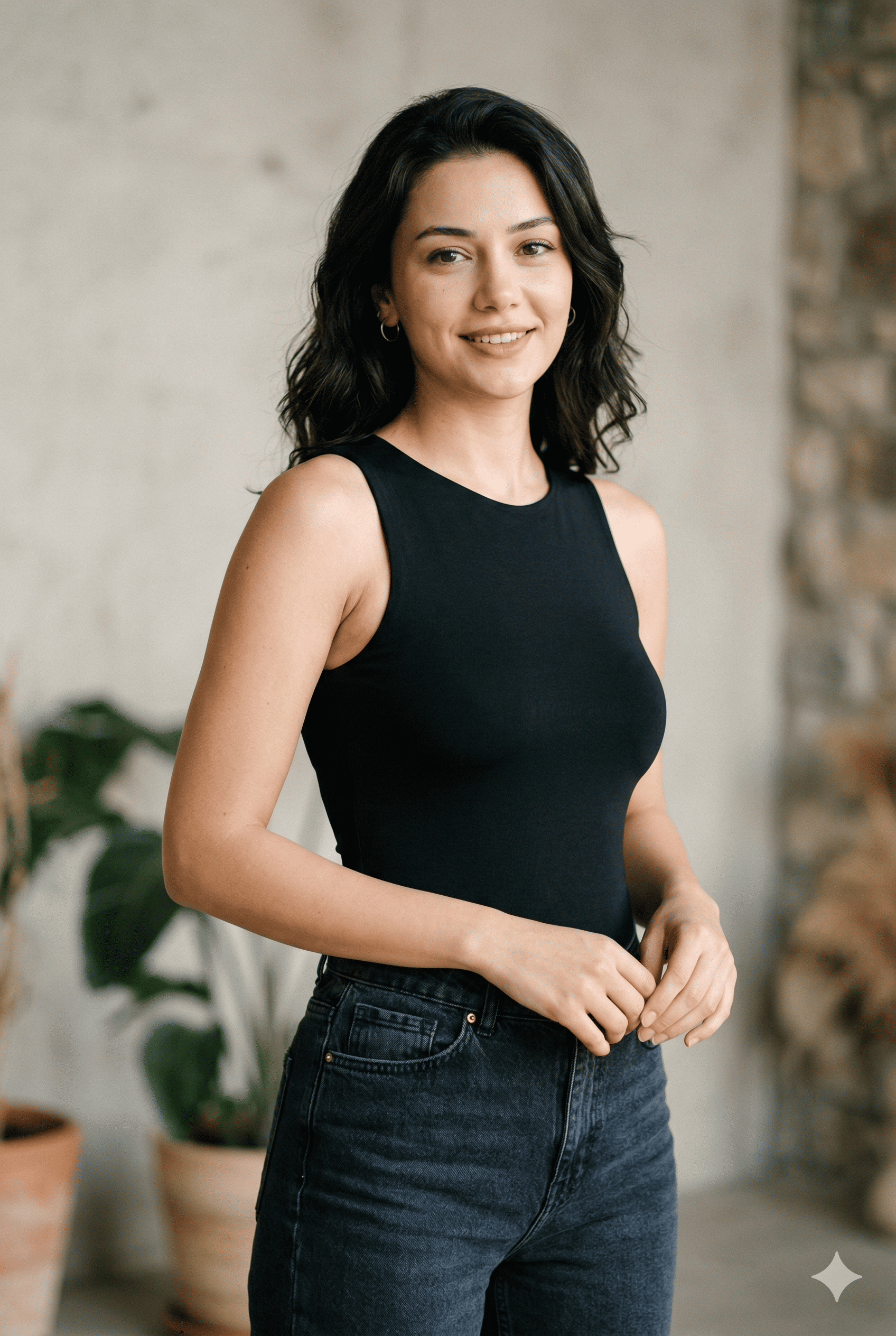 Ece Kadın Sıfır Yaka Sıfır Kol Viskon Badi