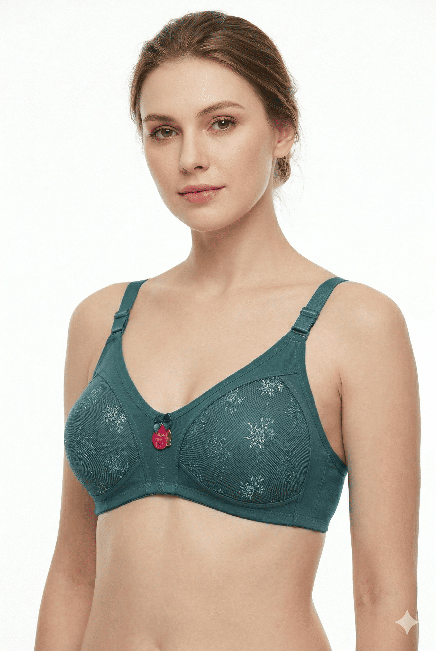 Liza 303 Balensiz Dantelli Toparlayıcı Minimizer Sütyen Zümrüt Yeşili