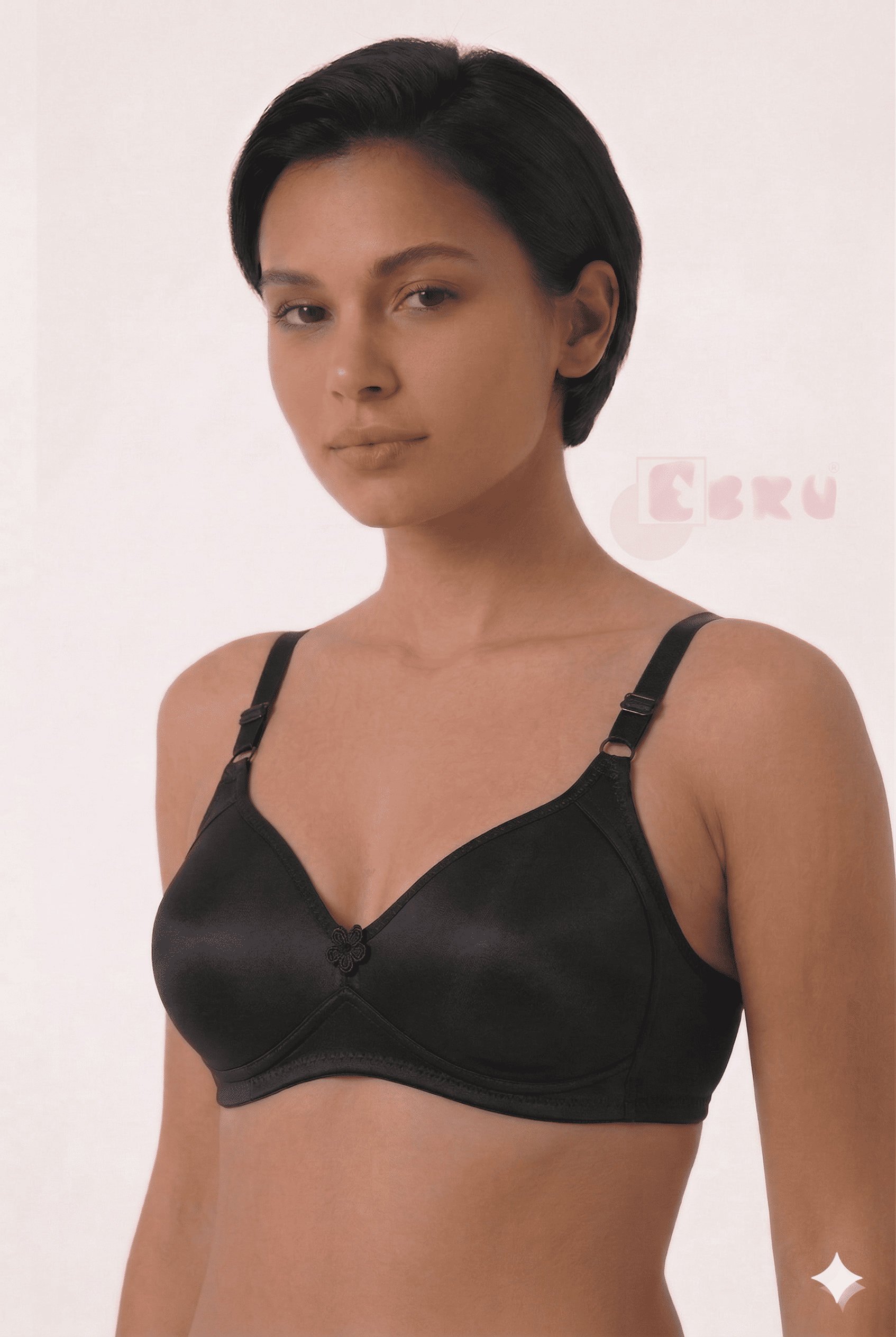Ebru Kadın Silikonlu Toparlayıcı Sütyen Siyah